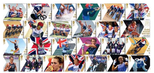 gold medal winners stamps3 - New Paralympic stamps revealed by Royal Mail