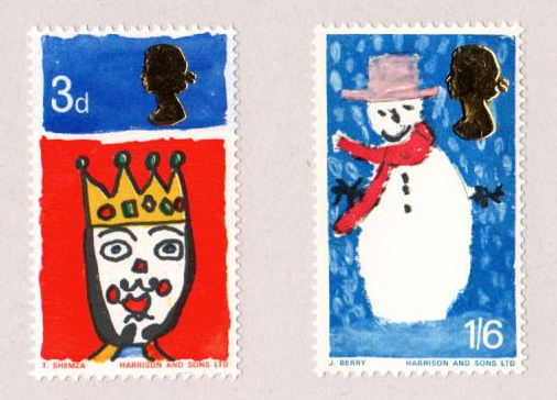 Britains First Christmas Stamps