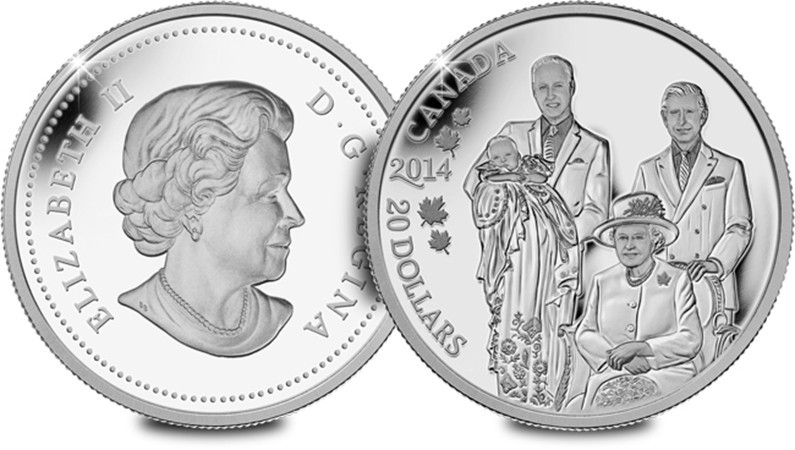 Canada 2014 £20 ‘Royal Generations’ Silver Proof Coin