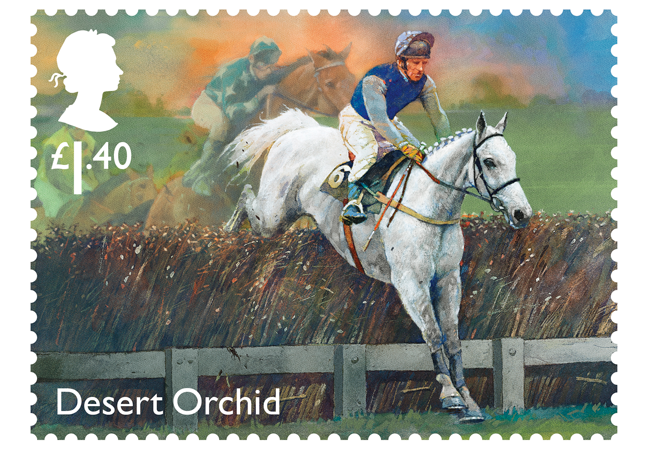 horse racing stamp desert orchid
