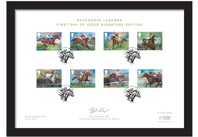 horse racing framed collector card