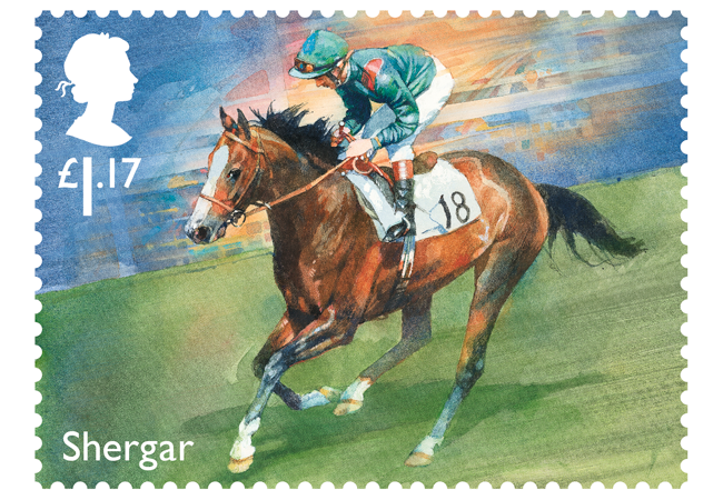horse racing stamp shergar