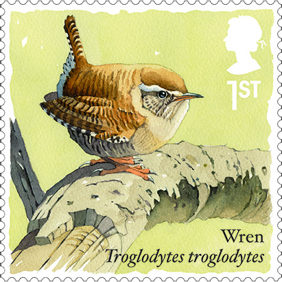 The New Royal Mail Wren Stmap - part of the Songbirds Series