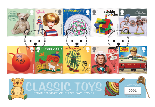 classic toys first day cover